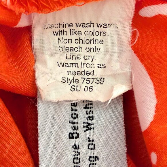 J Crew Womens Sz 2 Orange White Allover School Of Fish 100% Cotton A-Line Skirt - Picture 7 of 7